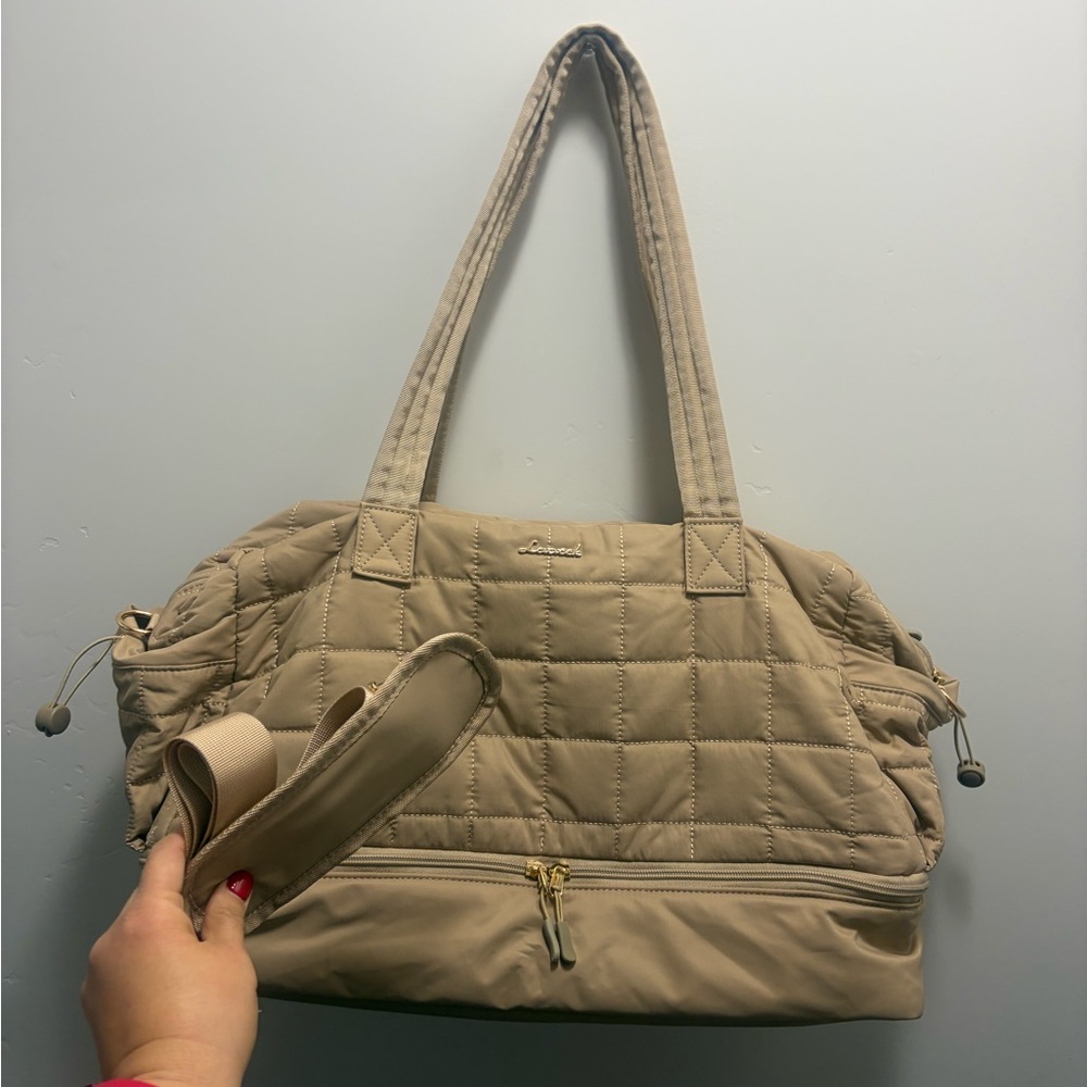 Quilted Beige Handbag